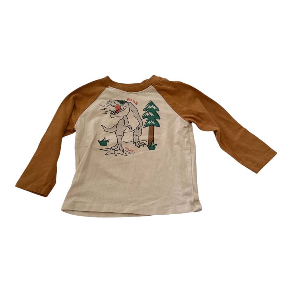 Garanimals Toddler Boys Long Sleeve Dinosaur Raglan Tee Shirt Size 2T
